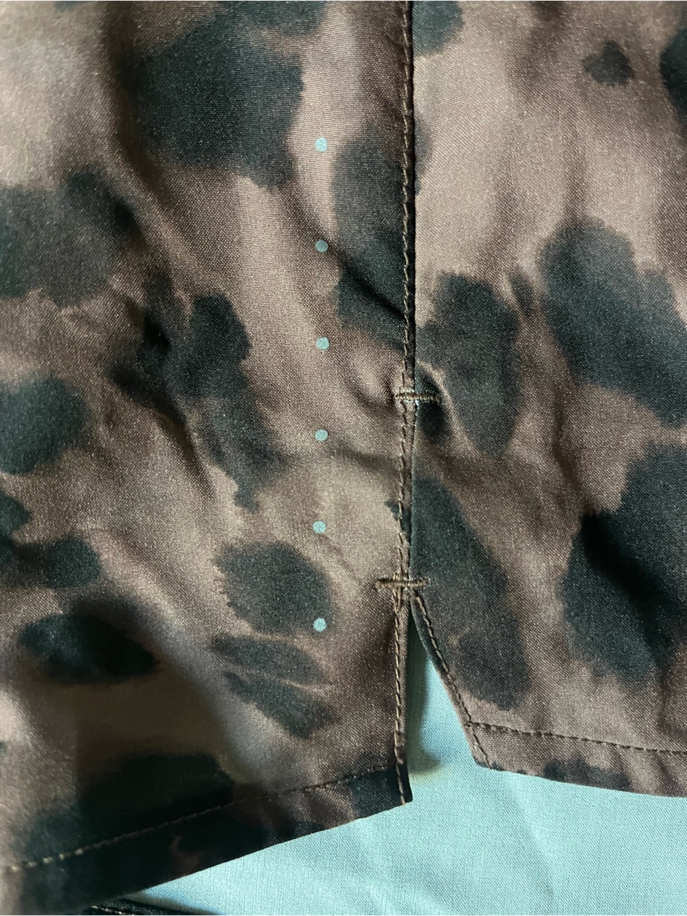 Brown Black Leopard Print Athletic Shorts size M - Picture 8 of 14